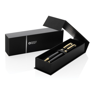 Logotrade promotional item image of: Swiss Peak Luca RCS recycled brass deluxe pen set